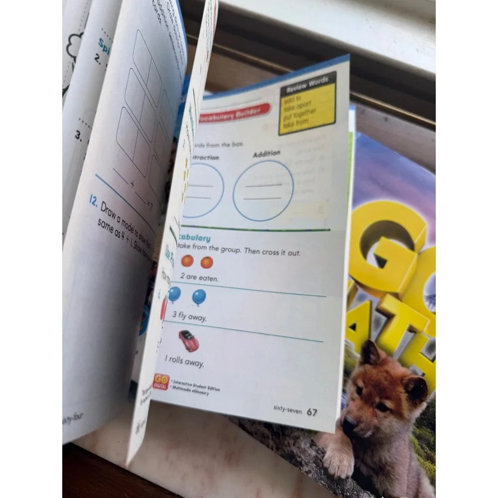 Go Math 1st Grade Student Edition Volume 1 & 2 Houghton Mifflin Harcourt NEW